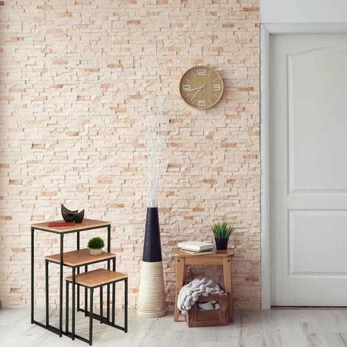 Šoninių staliukų komplektas Relaxdays, 3 vnt, 76 × 76 × 46 cm - Šoniniai staliukai