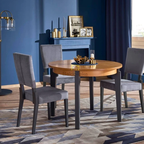 Bukinis stalas su gobelenu, grafitinė spalva, kompaktiški matmenys