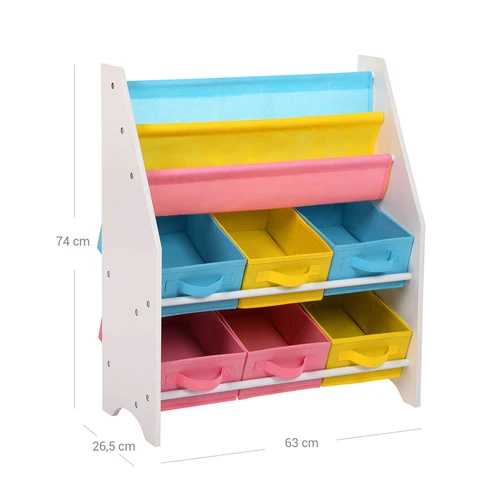 SONGMICS vaikiška lentyna – tvarka ir spalvos vaikų kambaryje