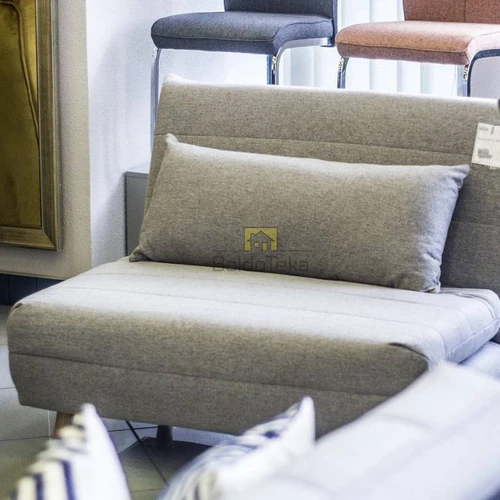 Elegantiška miegamoji dalis 105x190 cm – gobelenas ir natūralus medis