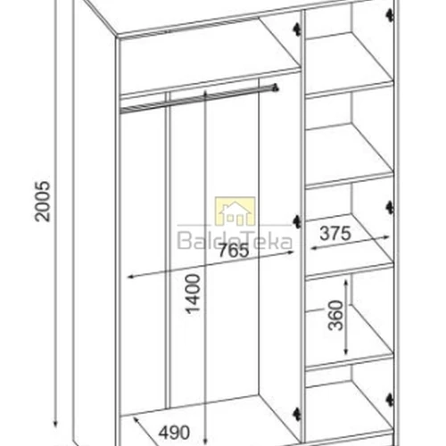 Patogi ir tvarkinga lova 120x200 cm, 18 mm LMDP