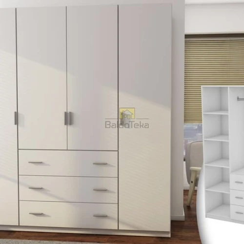 Praktiška spinta 200x220x57 cm, 18 mm LMDP, spalva pagal pageidavimą