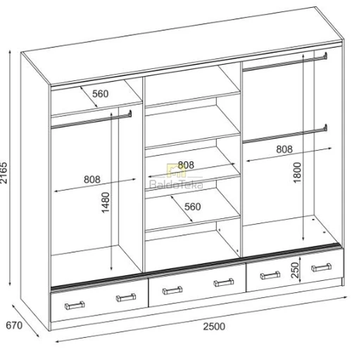 Stilinga ąžuolo Riva spinta su matine juoda apdaila