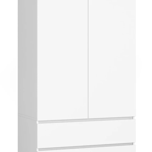 Spinta AKORD S90, 2 durys, 2 stalčiai, baltos spalvos, 90 × 180 × 51 cm