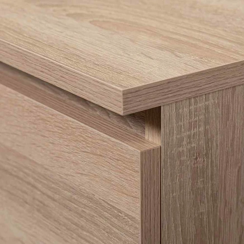 Spinta AKORD S90, su antstatu 2 durys ir 2 stalčiai, rudos spalvos, 90 × 234 × 51 cm - Spintos, spintelės