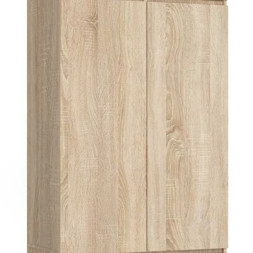 Spinta AKORD S90, su antstatu 2 durys ir 2 stalčiai, rudos spalvos, 90 × 234 × 51 cm