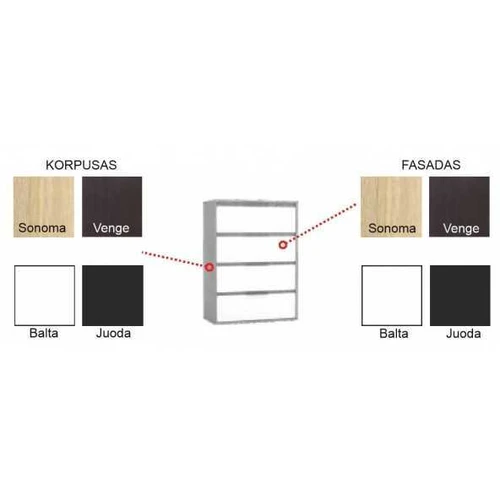 Moderni spinta AS 007-150 su įvairiomis spalvų kombinacijomis