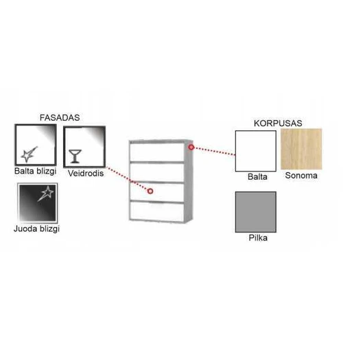 Plati 250 cm spinta su LED apšvietimu