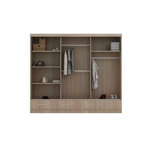 Ergonominė spinta 250 cm su veidrodinėmis durimis