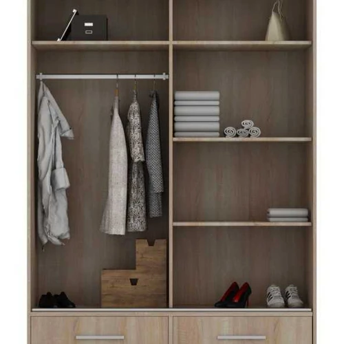 Ergonominė spinta 150 cm pločio su veidrodinėmis durimis