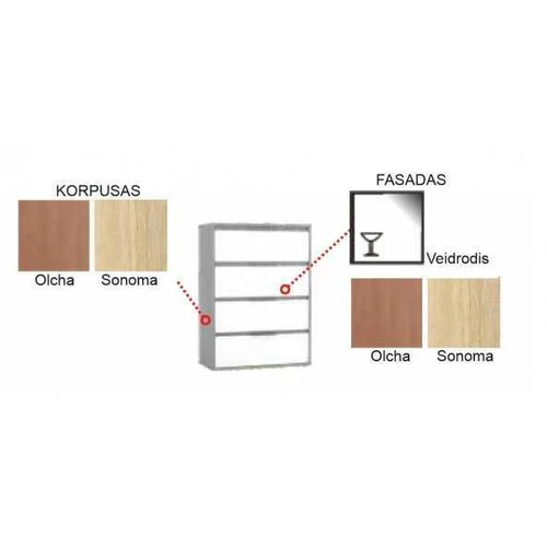 Moderni spinta AS 016-150 su veidrodiniu fasadu
