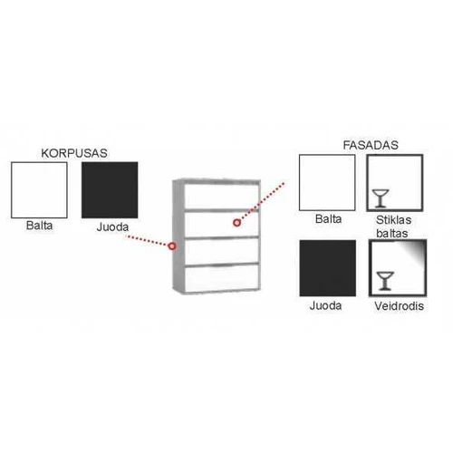 Ergonominė spinta su stumdomomis durimis