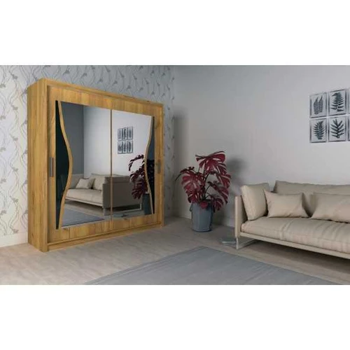 Didelė spinta 203x62x216 cm su stumdomomis durimis