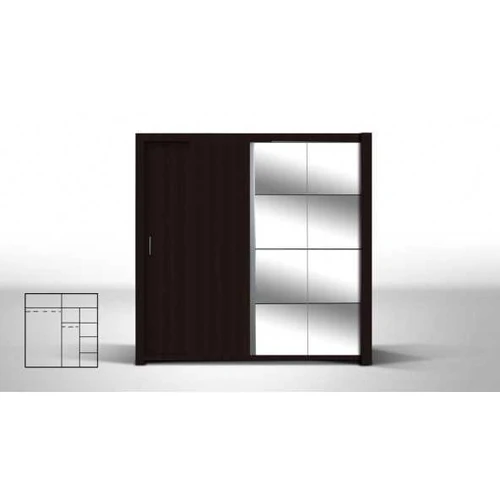 Moderni spinta su veidrodiniu fasadu, 216 cm aukščio