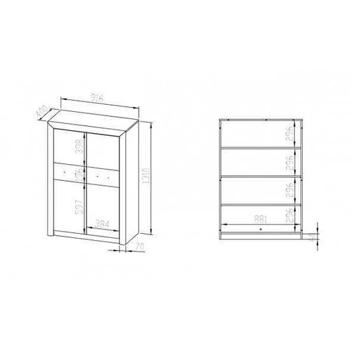 Moderni spinta su ABS kraštų apvadais, 92x133x43 cm