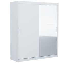 Moderni spinta su veidrodžiu, 4 lentynos ir kabykla