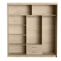 Laminuotos MDP spinta su stumdomomis durimis ir veidrodžiu