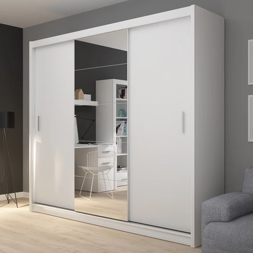 Didelė spinta su stumdomomis durimis, 216 cm aukščio