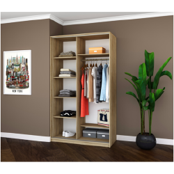 Talpi drabužių spinta KOMFORT: 128x60x220 cm