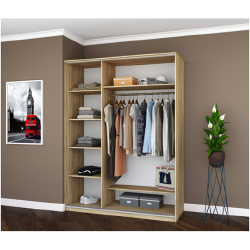 Talpi trijų durų spinta KOMFORT su sklandžiai judančiomis durelėmis