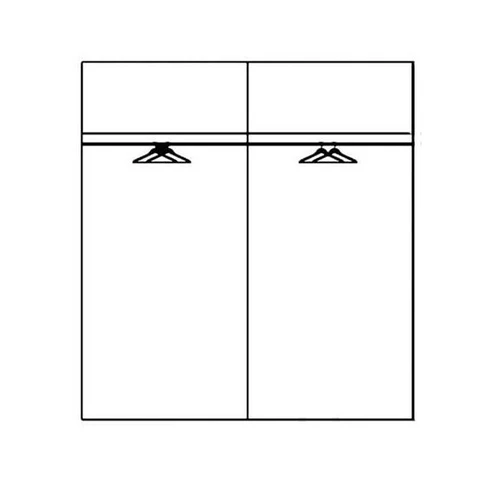 Erdvė ir stilius: spinta LIVOSA 73 su ąžuolo ir baltos matinės spalvos deriniu