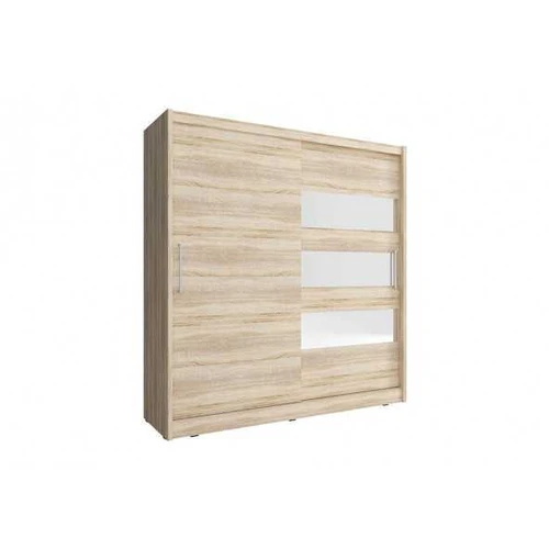 Moderni spinta su veidrodžiu, ąžuolo sonoma spalva