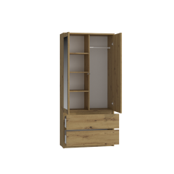 Erdvė ir patikimumas – 90 cm plati spinta su 2 veidrodžiais