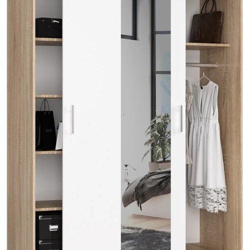 Dviejų spalvų spinta sonoma ir balta