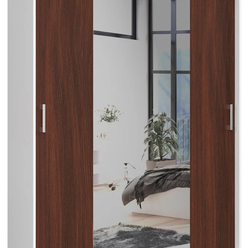 Spinta NORE CLP 150 su veidrodžiu, tamsiai rudos/baltos spalvos