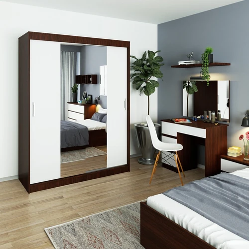 Funkcionalus baldų sprendimas miegamajam ar svetainei