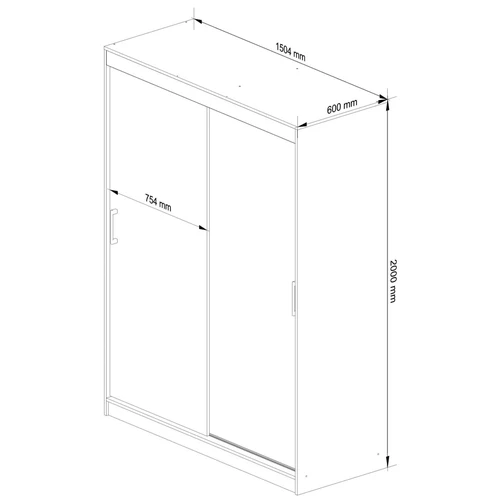 Stumdoma spinta CLP MONO 150 cm – puikus sprendimas prieškambariui ar miegamajam