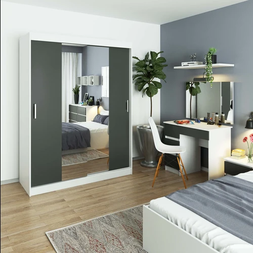 Dviejų spalvų laminuota CLP spinta su ABS apsauga