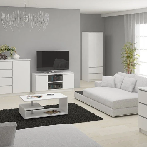 Jaunimo komoda su lentyna ir drabužių kabykla