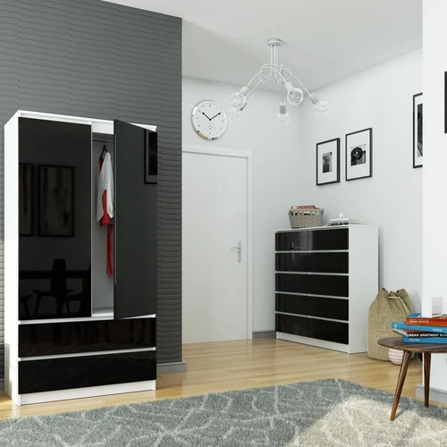 Spintos su GTV kreiptuvais ir drabužių pakabos juosta