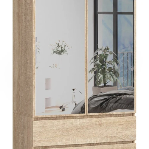 Spinta NORE S su veidrodžiu, ąžuolo spalvos