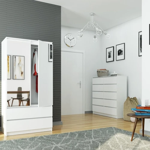 Savarankiškai surenkama komoda su ABS briauna