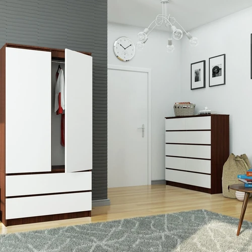 Stilingu stalčių fasadų spinta su metaliniais kreiptuvais