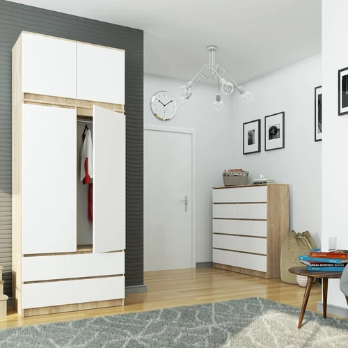 Elegantiška spinta su baru ir atskiromis lentynomis