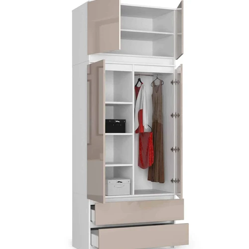 Moderni spinta su dviem durimis ir stalčiais