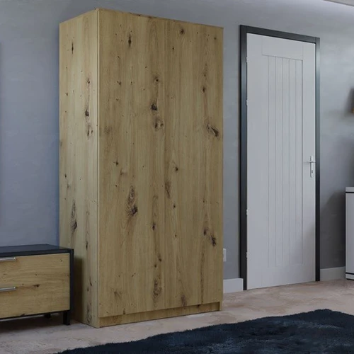 Natūralios spalvos spinta 90x180x50 cm