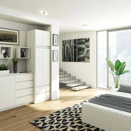 Laminuota spinta su metaliniais kreiptuvais