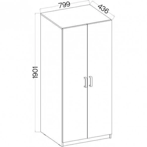 Aukštos kokybės laminuota spinta su metaliomis rankenomis