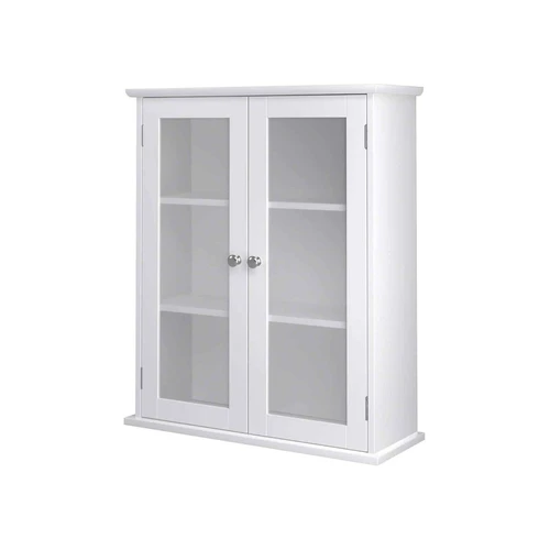 Šiuolaikinė balta vonios spintelė su elegančiu siluetu