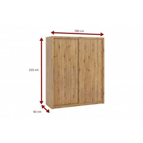 Stilinga auksinio ąžuolo spinta su ABS kraštų apvadais