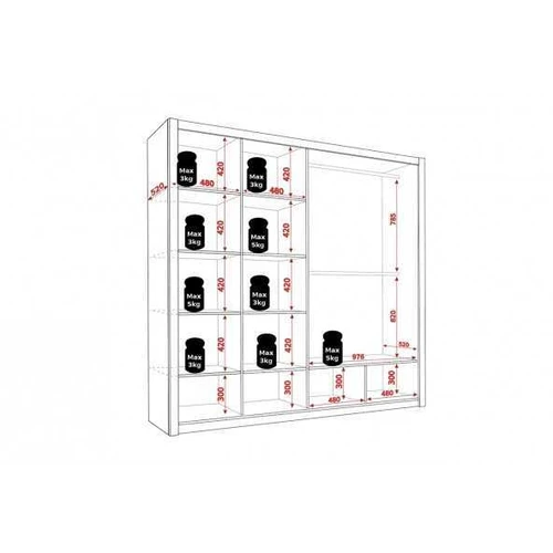 Praktiška spinta su stumdomomis durimis ir funkcionaliu dizainu