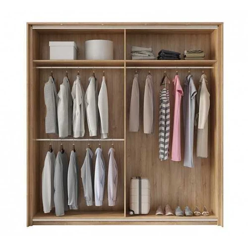 Erdvi 2 durų spinta su 3 lentynomis ir moderniu dizainu