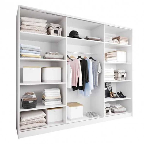 Plati 270 cm spinta balta spalva