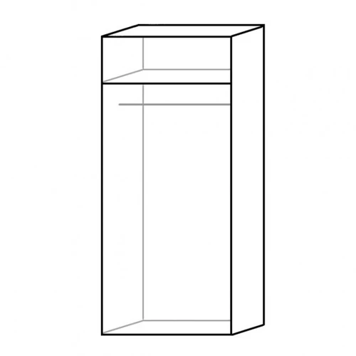 Laminuota juoda spinta, 16 mm plokštė, 200 cm aukščio