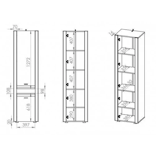 Plati spinta su rievėtais ir blizgiais MDF durimis