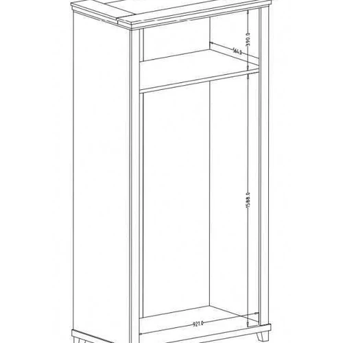 Žalios ir ąžuolinės spalvos spinta – 108x216x62 cm
